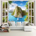 thumbnail image 1 of 3D Wallpaper Waterfall Sea Fresco SKU# WAL0117, 1 of 11
