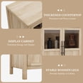 thumbnail image 4 of Buffet avec Rangement, Bahut Buffet avec Portes en Verre, Armoire de Rangement Style Ferme Moderne pour Cuisine, 4 of 7