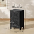 thumbnail image 5 of HOMCOM 2 Drawer Vertical File Cabinet with Silent Slides, Rustic Farmhouse Filing Cabinet with Barn Doors for A4/Letter Size, Printer Stand with Storage for Home Office, Distressed Black, 5 of 5