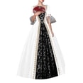 thumbnail image 1 of Tqyyweavej Robe Victorienne pour Femmes Robes Médiévales Renaissance Manches 3/4 Vintage Reine Mariage Soirée Robes de Bal Déguisement d'Halloween, 1 of 5