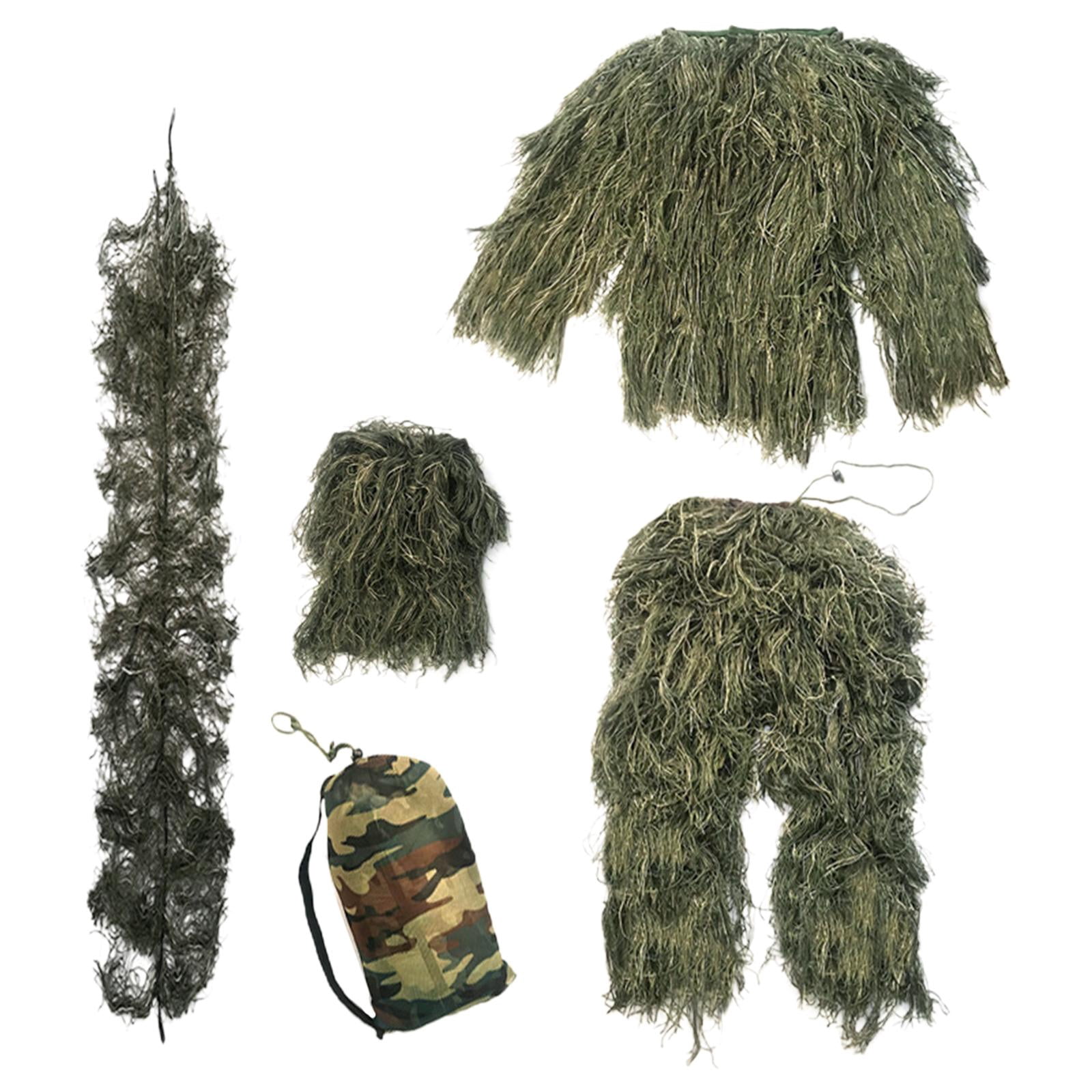 Teen Ghillie Suit Invisible Lightweight Uniform Set Suit for Green 160~165CM