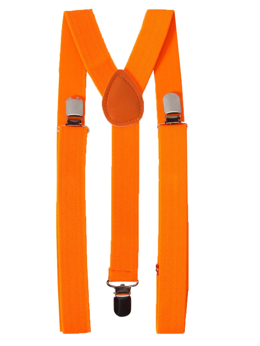 Bretelles Ajustables Unies pour Hommes de 1 Pouce de Large - Orange