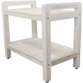 thumbnail image 1 of Douche Rectangulaire Compacte en Teck / Banquette Extérieure avec Étagère et Bras en Bois Flotté, 1 of 1