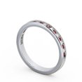 thumbnail image 2 of 0.50 Ct Bracelet Rond en Pierre Naturelle Diamond Rubis Brillant Demi-Éternité pour Femmes Or Blanc 14K Taille 4, 2 of 7