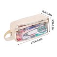 thumbnail image 2 of Tyidzon Clear Pencil Pouch Large Capacity Pencil Case Pouch for Offices, Travel, Work, Easy Storage Stationery, Documents, Small Items, 2 of 2