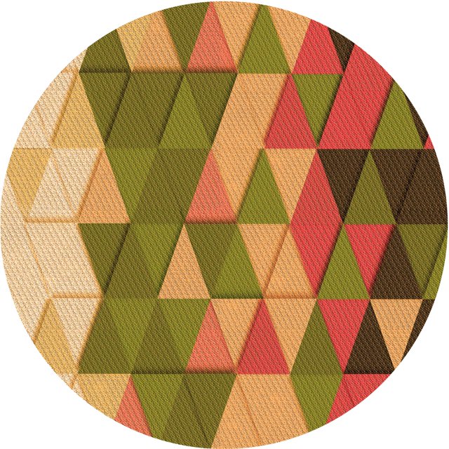 Ahgly Tapis Rond Lavable en Machine Intérieur Transitionnel Acajou Brun, 3 Pieds Rond