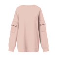 thumbnail image 4 of Yuyuzo Chandail en Molleton pour Femmes Col Rond Décontracté Pull Ample Automne Doublé Polaire Manches Longues, 4 of 6