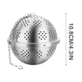 thumbnail image 2 of Vrorvz Stainless Steel Tea Infuser Ball Mesh Strainer with Extended Hook Chain for Loose Leaf Tea Spices Easy Clean Rust Free Long Lasting Tea Filter Steeper for Hot Iced Tea, 2 of 2
