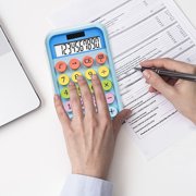Dvkptbk Candycolored solar calculator 10-digit Desk Calculator with Large LCD Display and Sensitive ButtonsSolar and Battery Powered Standard Functions for OfficeHome School Candy Colors