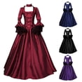 thumbnail image 3 of Halloween Costume Princess Robe Victorienne pour Femmes Robe Manches Évasées Cour Rétro Robes Grande Taille Robe de Bal Vintage, 3 of 4