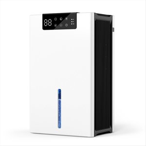 Déshumidificateur ménager Séchoir étanche 2.4L WaterTank Purification à l'intérieur de l'arrêt complet d'eau Air Déshumidificateur du séchoir(US),1 * déshumidificateur, blanc
