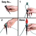 thumbnail image 4 of Holiday Lighting Outlet Christmas Light Stakes | Universal 5-Inch Outdoor Light Stakes For C9 or C7 Light Sockets | Improved Break-Resistant Design | For Use On Lawn or Pathway | Pack of 100, 4 of 5