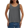 thumbnail image 1 of Dealovy Camisoles pour Femmes Col Ras du Cou Sans Manches Dos Ouvert Hauts de Sortie Blouses Amples Ajustées Camisole, 1 of 7