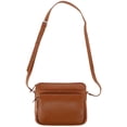 thumbnail image 2 of CTM®  Leather Shoulder Bag Purse with Side Organizer (Women's), 2 of 4