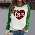 thumbnail image 2 of RKSTN Chandail en Molleton de la Saint-Valentin pour Femmes Mode Imprimé Lettre et Cœur Chandail en Molleton Manches Longues Col Rond Tops, 2 of 4
