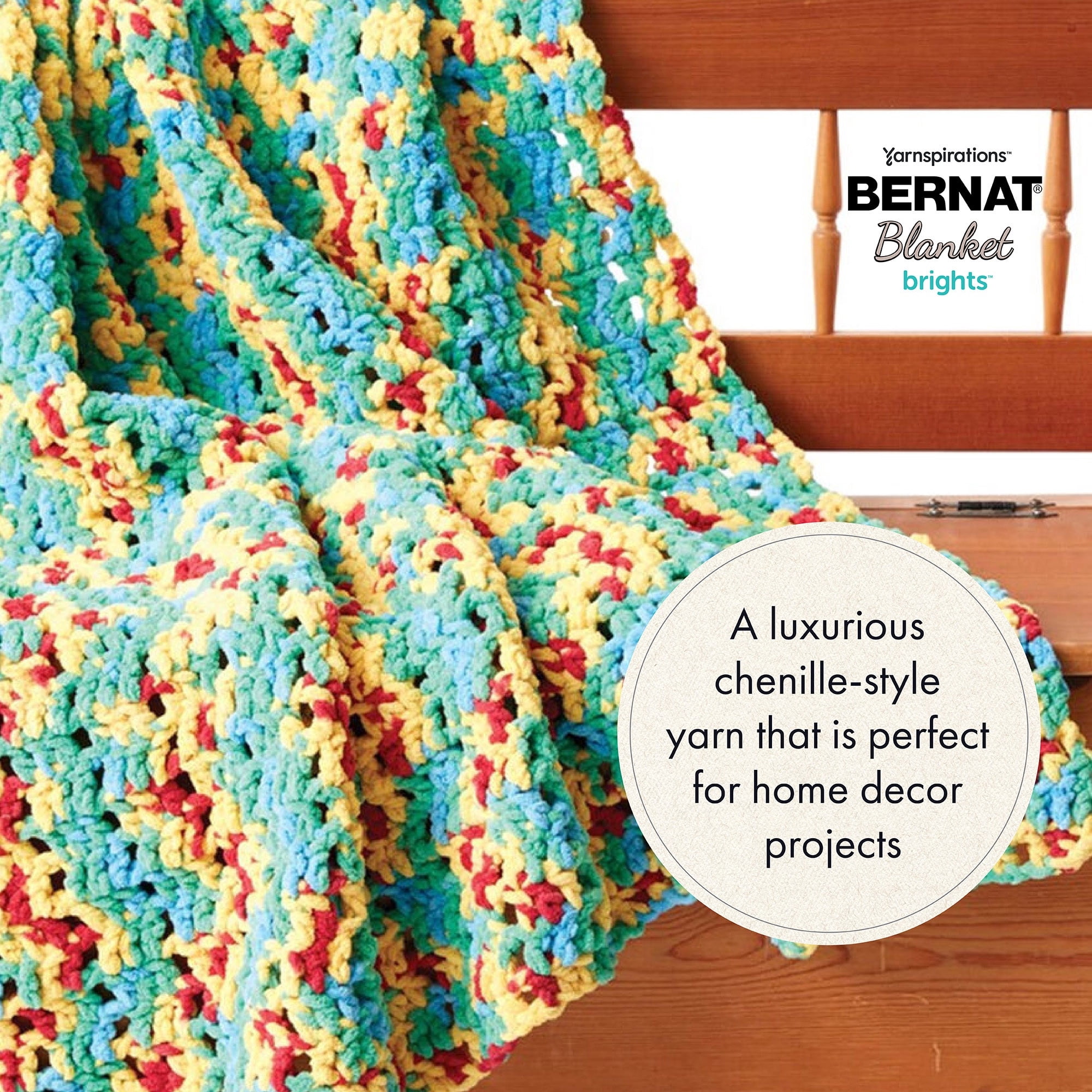 Fil Blanket Brights™ de Bernat®, Polyester #6 Super Bulky, 10.5oz/300g, 220 Yards