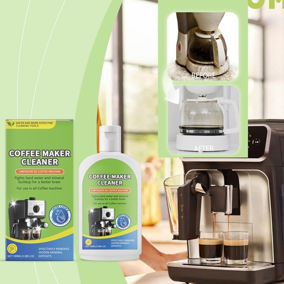 Uscallm Coffee Machine Cleaner Descaler Removes Coffee Oil and Deposits, 100ml Liquid Cleaner for Espresso Machine, , , Drip Coffee Maker, Descaling Solution for Coffee Pots and Mugs