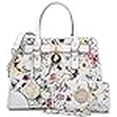 thumbnail image 3 of Dasein Women Handbags Top Handle Satchel Purse Shoulder Bag Hobo Bag Work Bag Set 2pcs (White Floral), 3 of 4