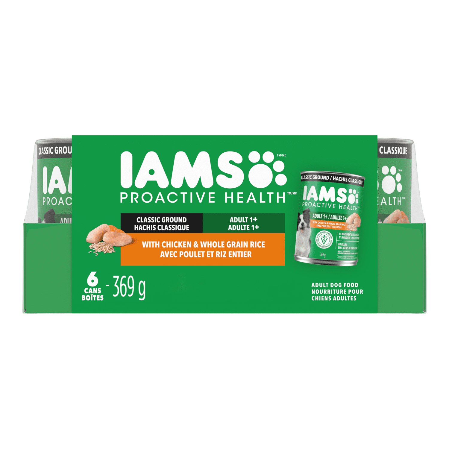IAMS Proactive Health Chicken & Rice Multipack Adult Wet Dog Food 500g