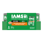 IAMS Proactive Health Poulet & Riz Multipack Aliments pour chiens mouillés adultes 500g