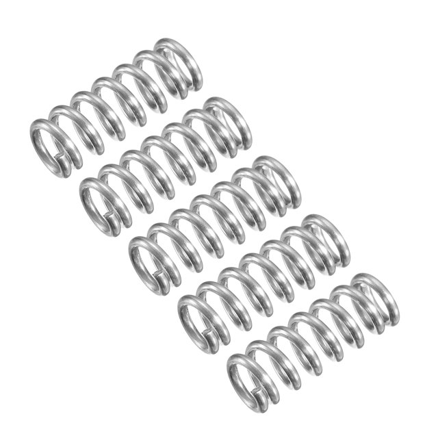 Unique Bargains Compression Spring, 5 Pack 304 Stainless Steel, 6mm OD, 1mm Wire, 20mm Length