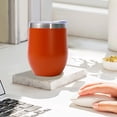 thumbnail image 1 of Meitianfacai 12oz Mug Double Layer Vacuum Small Beer Mug Mini U-Shape Stainless Steel Cups, Orange, 1 of 6