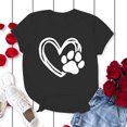thumbnail image 4 of Pisexur T-shirt de la Saint-Valentin Haut Mode Femme Décontracté Col Rond Blouse Imprimée T-shirt à Manches Courtes Hauts d'Été, 4 of 5