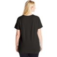 thumbnail image 3 of Just My Size T-Shirt Col Rond à Manches Courtes en Jersey de Coton pour Femmes, 5X, Noir, 3 of 3