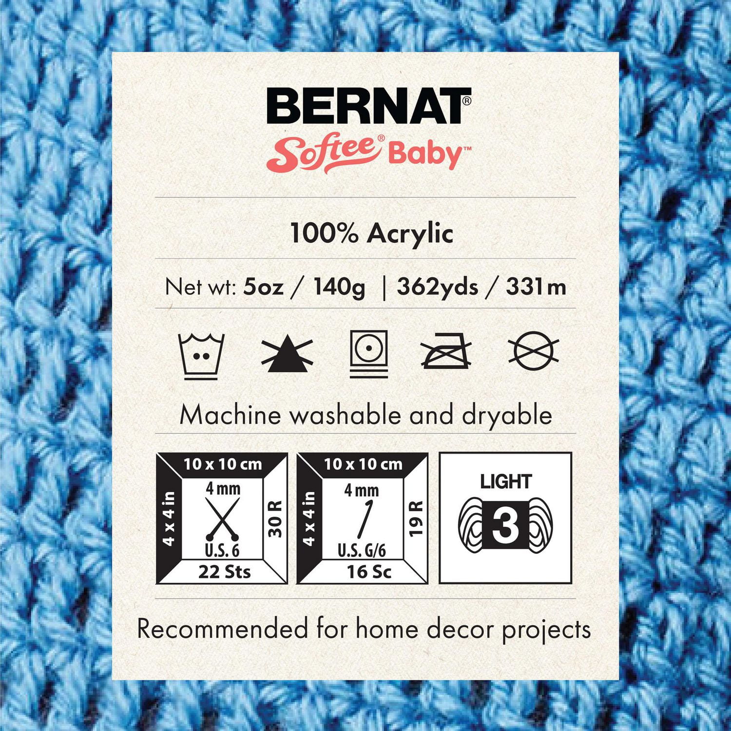 Bernat® Fil Softee® Baby™, Acrylique #3 DK, 5oz/140g