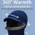 thumbnail image 2 of Tuque de Protection Intégrale, Tuque Chaude de Cyclisme et de Ski Masque d'Hiver Tuque de Protection Intégrale pour Hommes Femmes, Tuque 2 en 1 avec Foulard et Masque, 2 of 8