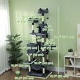 thumbnail image 2 of CoSoTower 81" Large Cat Tree w/ Scratching Posts, Condos, Beds, Hammocks, Jumping Platforms, Toy Balls, Rope Cat Toy, Dark Grey, 2 of 7