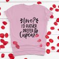 thumbnail image 4 of Cadeaux de la Saint-Valentin Mode Femme T-shirt à Manches Courtes Imprimé Col Rond Décontracté Ample, 4 of 8
