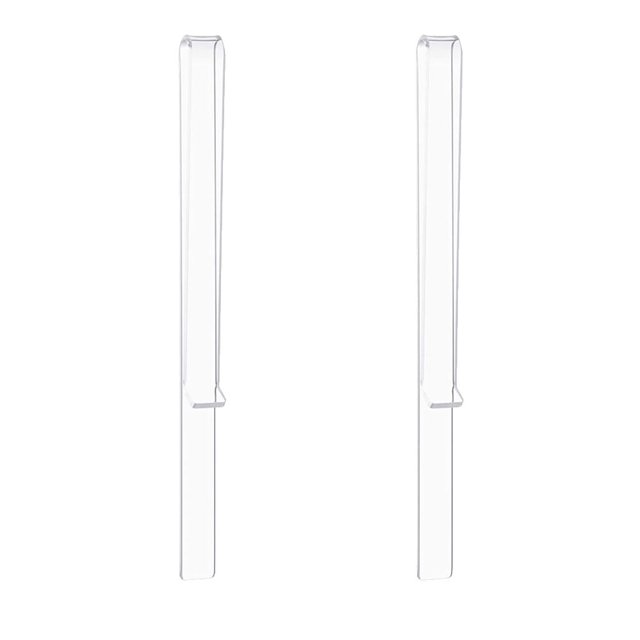 Shisuyan Book Clips Music Sheet Fixing Clips Transparent Acrylic 1 Pair 8.5x0.6in