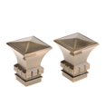 thumbnail image 3 of Langgg 2Pcs Curtain Rod Ends Drapery Pole Head for Dia. 28mm Rod Square Tower#Bronze, 3 of 8
