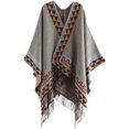 thumbnail image 1 of LinYooLi Women Tassel Shawl Wraps Open Front Poncho Sweater Cardigan Cape Blanket for Party Travel Office, 1 of 6