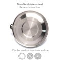 thumbnail image 2 of Primula Stainless Steel Whistling Kettle with Wood-Look Soft Touch Handles, Built-In Trigger Spout, Easy to Clean, 2.5 Quart, 2 of 7