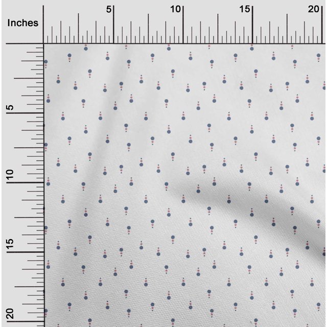 oneOone Tissu Polyester Lycra Bleu Royal à Pois Matériel de Robe Tissu Imprimé Tissu au Mètre 56 Pouces de Large