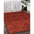 thumbnail image 2 of Ahgly Company Tapis d'Intérieur Carrés Abstraits Rouges Abstraits pour Aire, 4 Pieds Carré, 2 of 6