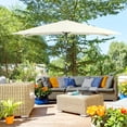 thumbnail image 2 of Outsunny Parasol Inclinable pour Patio, Parasol de Jardin de Marché avec Manivelle Blanc Crème, 2 of 10