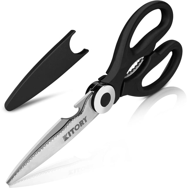 Kitchen Shears, Kitory Premium Heavy Duty Shears Ultra Sharp Stainless Steel Multi-Function Kitchen Scissors for Chicken/Poultry/Fish/Meat/Vegetables/Herbs/BBQ,2024 Gifts for Women and Men
