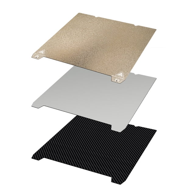 Plaque de Construction PEI PET Lit d'Impression 3D surface PEI Texturée + surface PEI Lisse Plateforme flexible en Acier à Ressort Magnétique Compatible avec les Imprimantes 3D Ender-3 S1/Ender-3 S1 Pro/Ender-5 S1/K1 - 235*235 mm