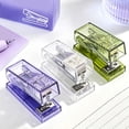 thumbnail image 1 of YYV Mini Agrafeuse Transparente Claire Agrafeuse Portative à Main avec 1000 Agrafes Utilisation à un Doigt Agrafeuse de Bureau Compacte pour École Bureau Maison Design Clair Durable Pratique Outil de Papeterie, 1 of 7