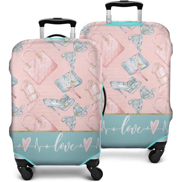 Travel Luggage Cover Suitcase Protector Fits 18-32 Inch Luggage Wheel Covers Patterned Travel Related Items Flower Luggage Protector Elastic Luggage Anti-scratch Suitcase Cover M
