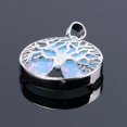 thumbnail image 1 of Natural Round Gem Stone Kabbalah Tree of Life Necklaces Pendants, 1 of 6