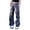 Grey, variant on Girls Pants Cargo Everyday Comfort High Waisted Loose Fit with Pockets for Kids Boys Girls Casual Wear