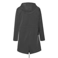 thumbnail image 3 of CEHVOM Women Solid Rain Jacket Outdoor Hooded Raincoat Windproof Top Clearance, 3 of 3