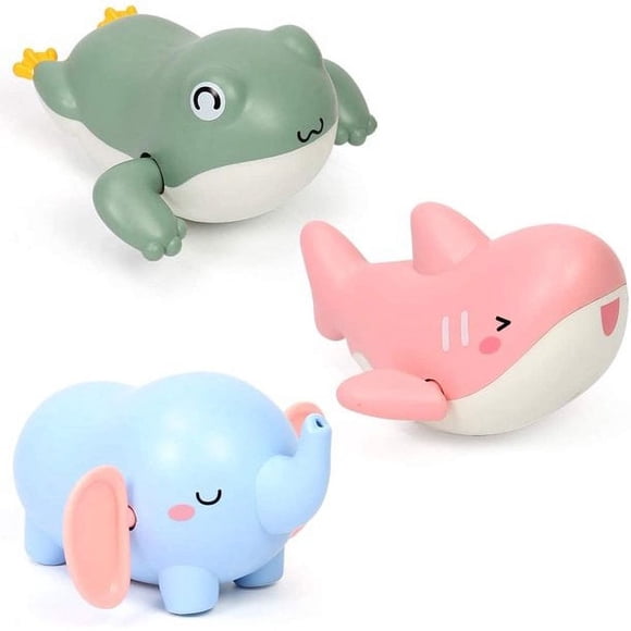 HLONK baby bath toys suitable for 1-3 years old children children‘s bath toys 6-12 months old baby bath toys 3-piece set of wind-up toys gifts for boys and girls