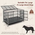 thumbnail image 3 of Gymax Cage pour Chien en Métal Pliable Robuste de 48 Pieds' avec Roulettes Verrouillables Noire, 3 of 10