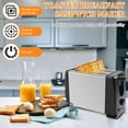 thumbnail image 3 of Wekvgz 2 Slice Toaster Compact 2 Slots Toaster with 6 Browning Levels and Pause Button Stainless Steel Breakfast Toaster Multifunction Toaster for Toast Crumpets Small Breads, 3 of 10