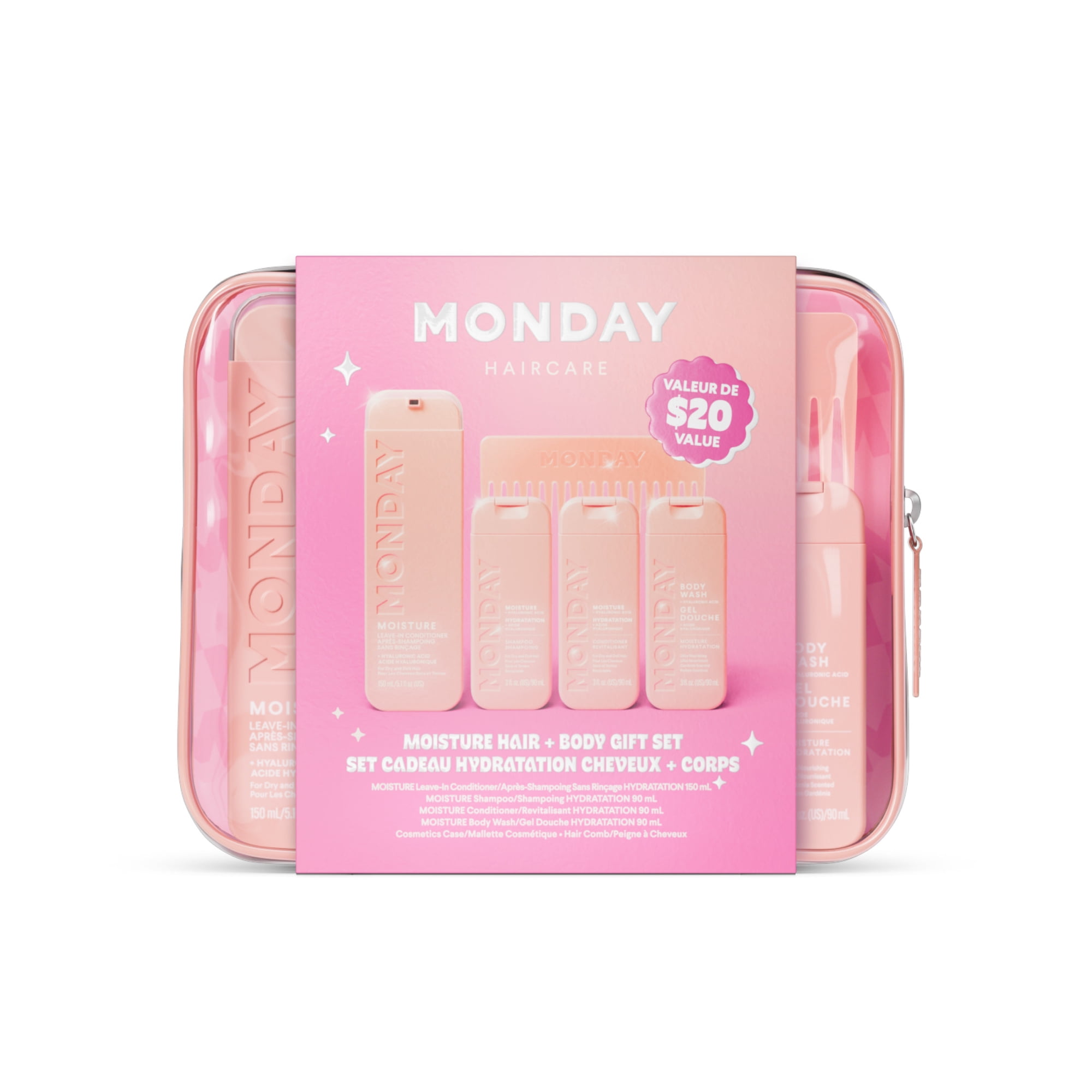 monica　NANO MED VA & HQ ➕ＶAセット MONDAY Haircare MOISTURE Hair + Body Gift Set with MOISTURE